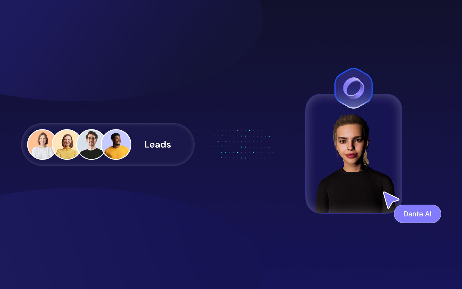 AI avatar engaging a website visitor in conversation